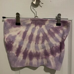 La Hearts Purple Tie-Dye Crop Top